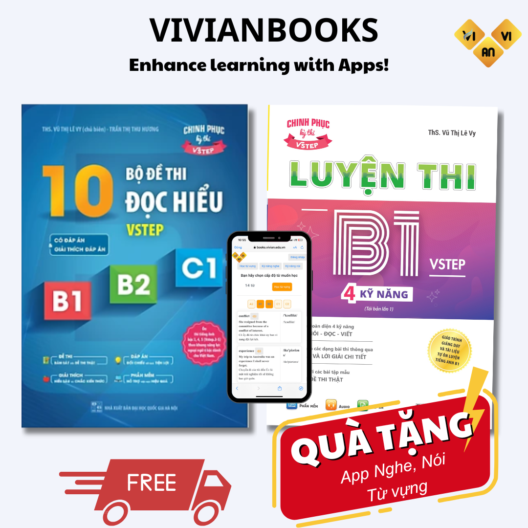 Sách Luyện thi B1 Vstep 4 kỹ năng - Ôn thi chứng chỉ tiếng Anh B1 bậc 3 (bằng B1 tiếng Anh) Sách Luyện thi B1 Vstep 4 kỹ năng - Ôn thi chứng chỉ tiếng Anh B1 bậc 3 (bằng B1 tiếng Anh) - Hình ảnh 2