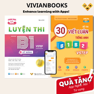 Sách Luyện thi B1 Vstep 4 kỹ năng - Ôn thi chứng chỉ tiếng Anh B1 bậc 3 (bằng B1 tiếng Anh) Combo 2 B1 Viet luan