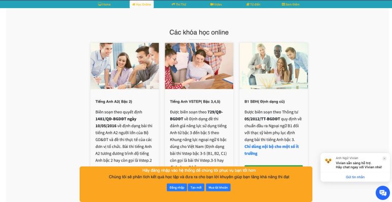 Luyện thi tiếng Anh A2, B1, B2, C1 Online