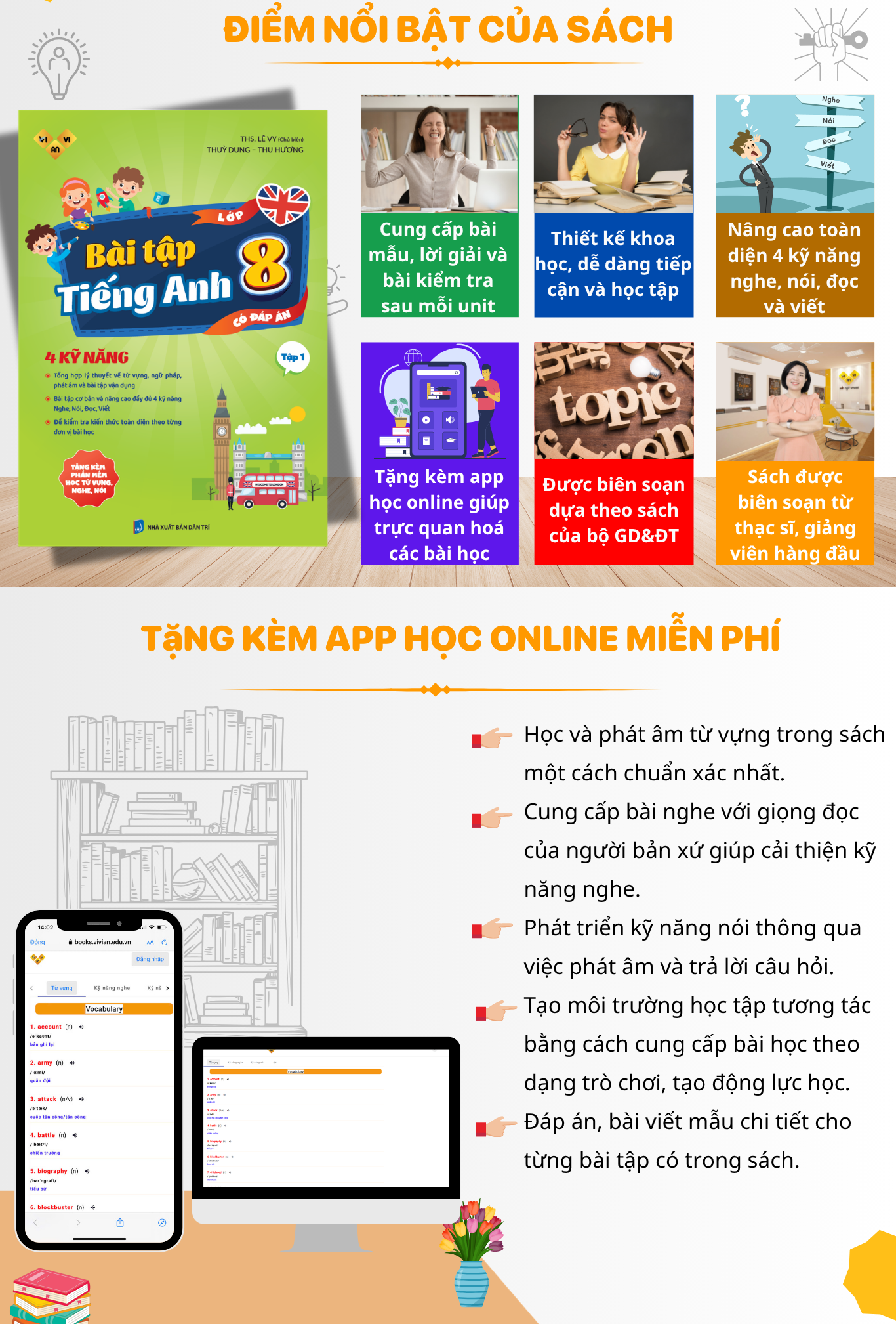 Sách Bài tập tiếng Anh lớp 8 Global Success 4 kỹ năng có đáp án Tập 1 ThS.Lê Vy - Anh ngữ Vivian Sach bai tap tieng Anh lop 8 Global Success T1 2