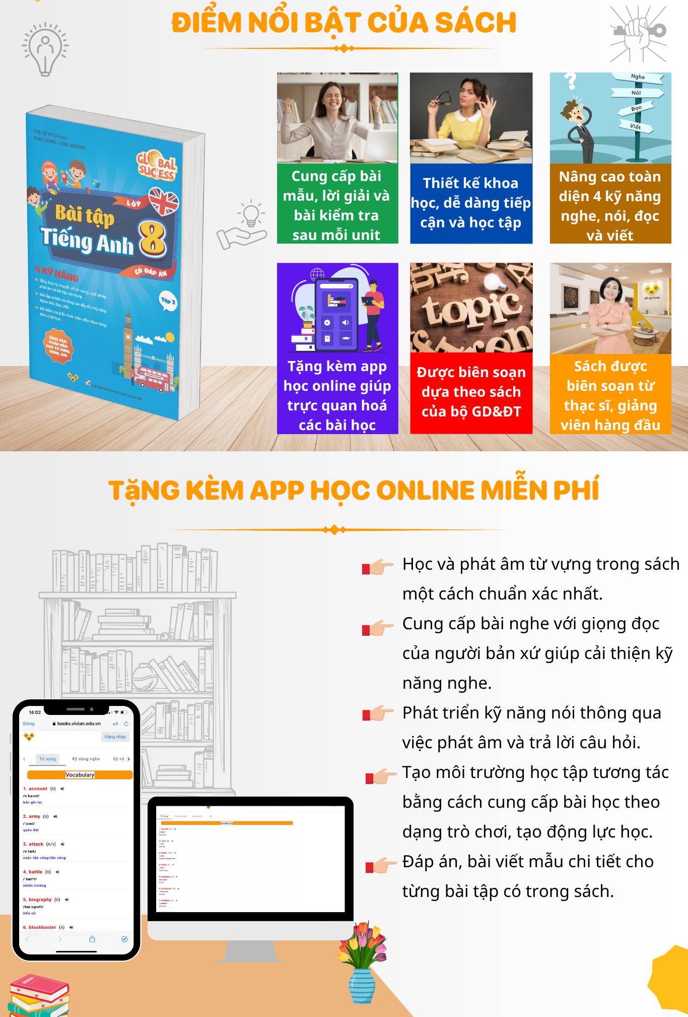 Sach bai tap tieng Anh lop 8 tap 2 Vivian 2
