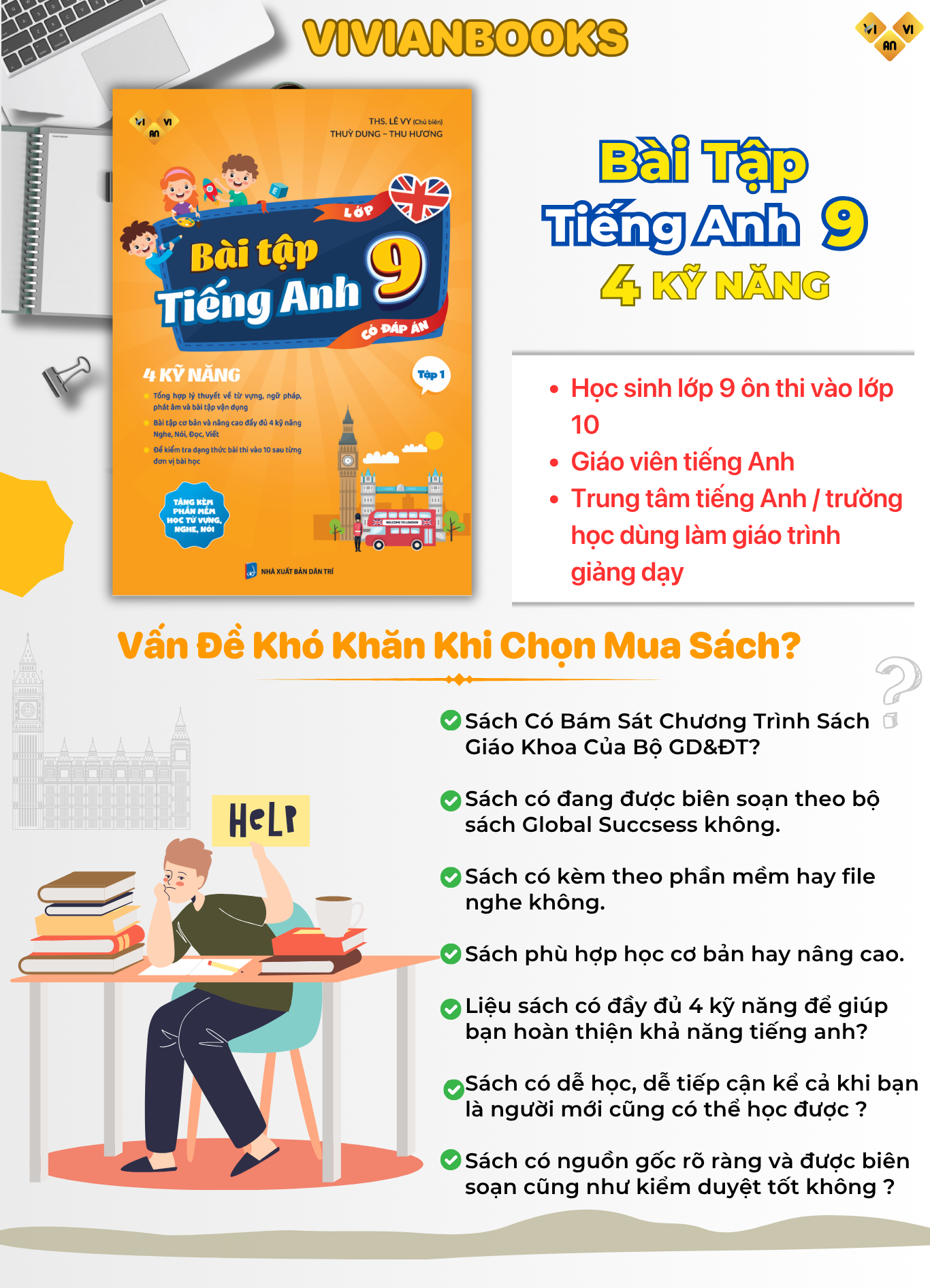 Sach bai tap tieng Anh lop 9 Tap 1 Vivian 1