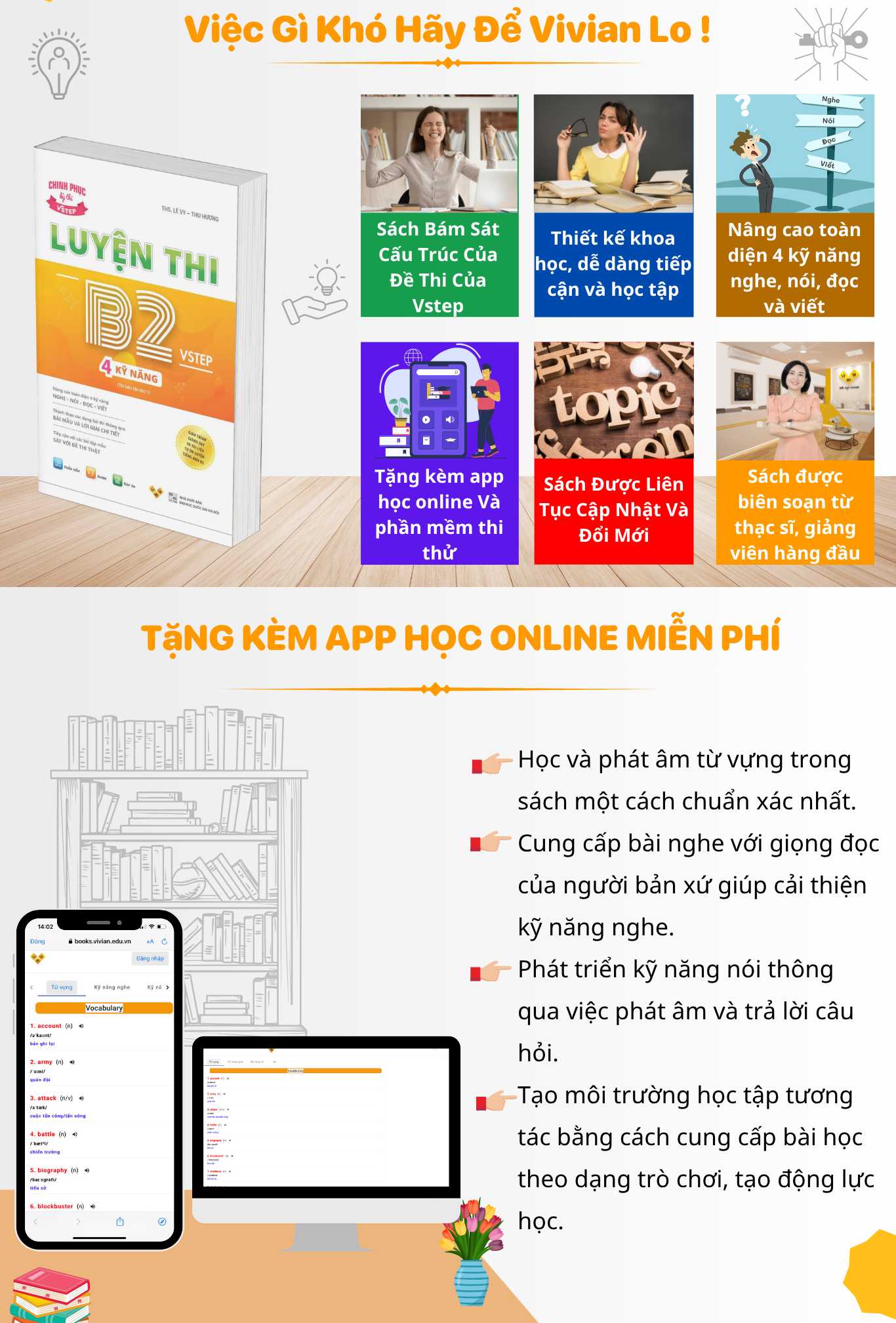 Sách Luyện thi B2 Vstep 4 kỹ năng - Ôn thi chứng chỉ tiếng Anh VSTEP Sach luyen thi B2 VSTEP 4 ky nang 2