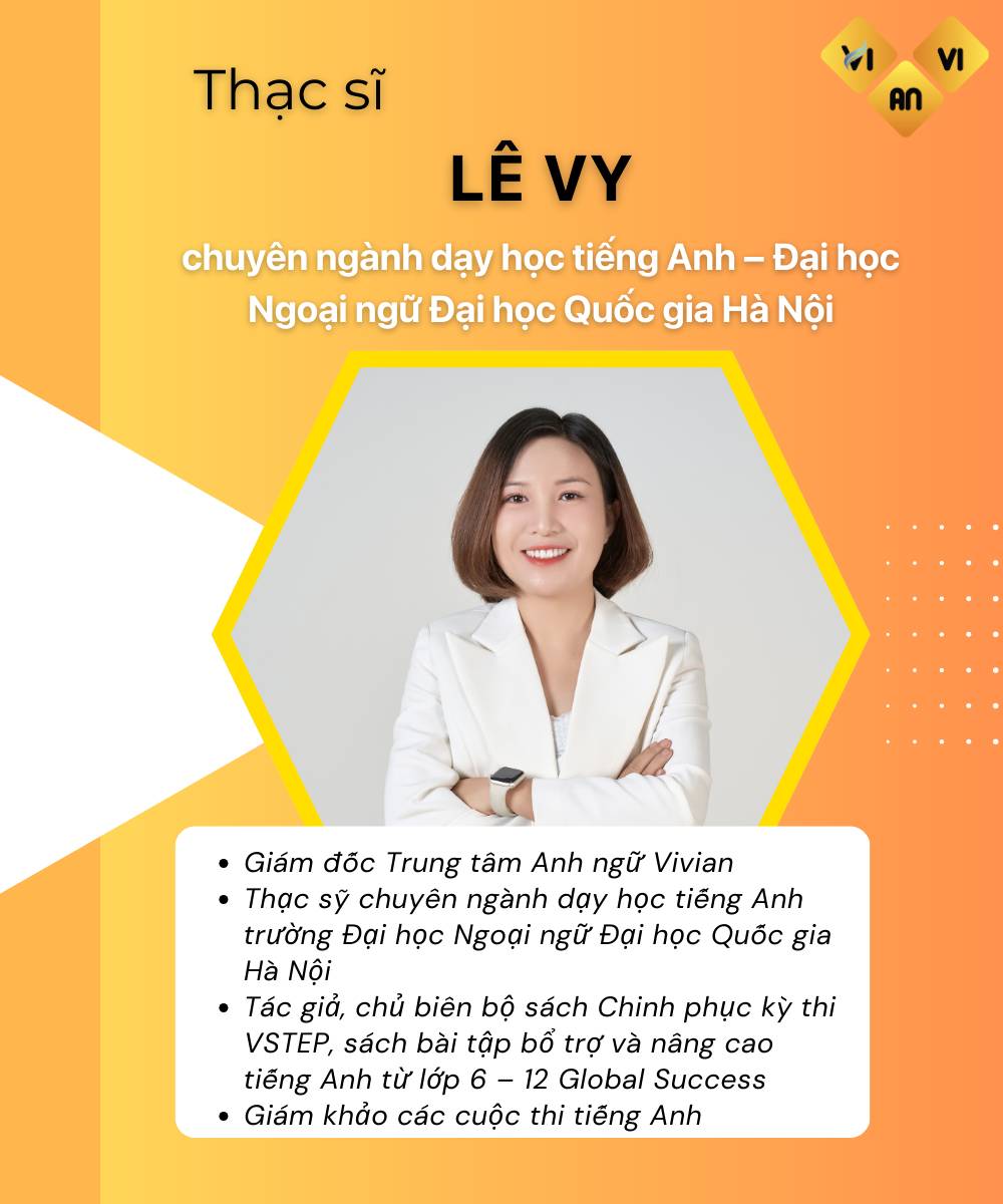 Cô Lê Vy giám đốc trung tâm anh ngũ Vivian
