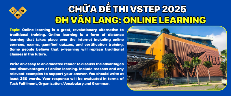CHỮA ĐỀ THI VSTEP ONLINE LEARNING
