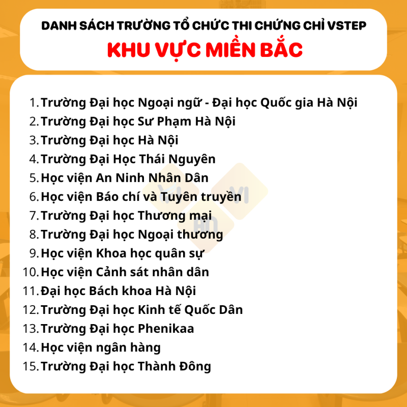 Truong to chuc thi VSTEP B1 B2 C1 mien Bac