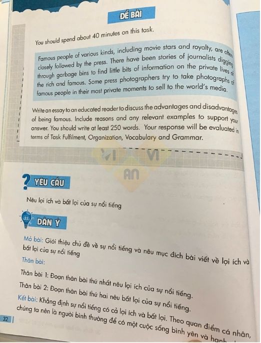 CHỮA ĐỀ THI VSTEP Đại học Kinh tế - Tài chính Tp. HCM TOPIC- Being Famous 1