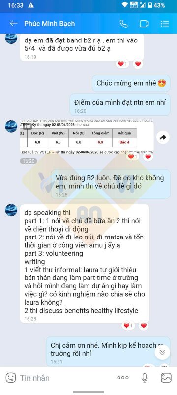 Feedback B2 2