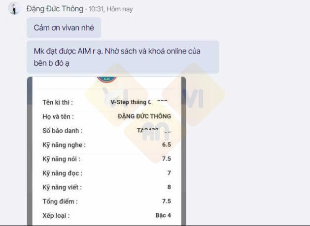 Feedback VSTEP Online Vivian 2