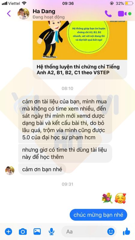 Feedback VSTEP Online Vivian 7