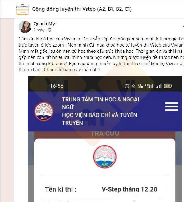 Feedback VSTEP Online Vivian 9
